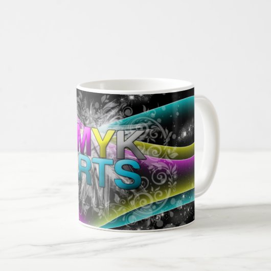 CMYK abstrakter Entwurf Kaffeetasse (VorderseiteRechts)