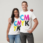 CMYK beunruhigte Staplungsart Shirt (Unisex)