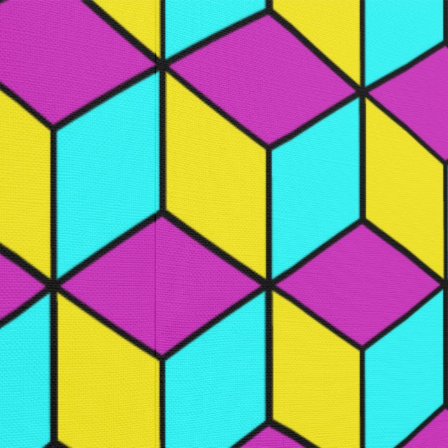 CMYK CUBE bekannte Kuben geometrische Muster Illus Tapete (Naht)