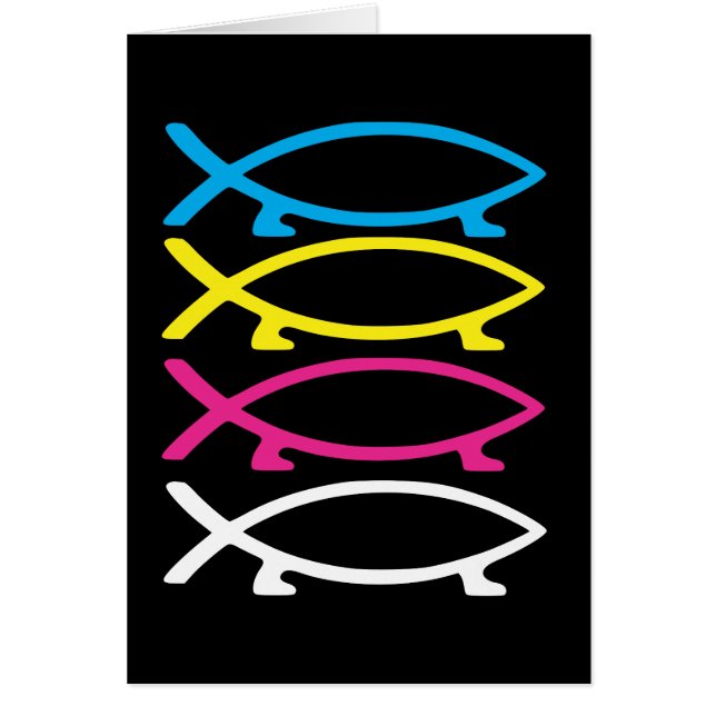 cmyk Darwin-Fische (Vorne)