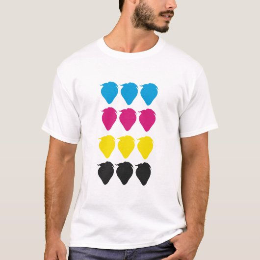 CMYK Erdbeeren T-Shirt (Vorderseite)