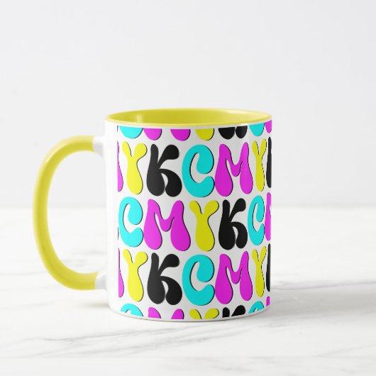 CMYK Funky Graphic Designer Tasse (Links)
