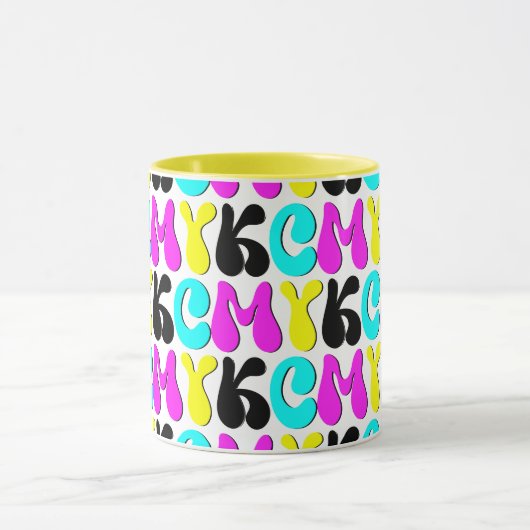 CMYK Funky Graphic Designer Tasse (Zentrum)