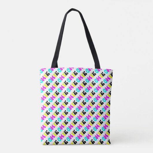 CMYK Funky Retro Tasche (Rückseite)