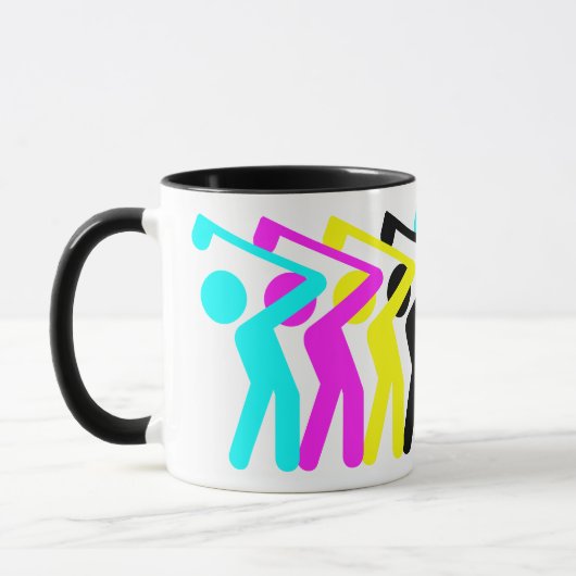 CMYK Golfer Tasse (Links)
