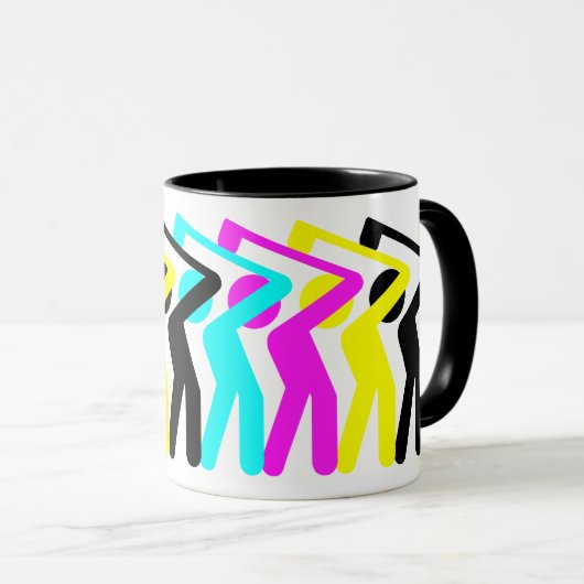 CMYK Golfer Tasse (VorderseiteRechts)