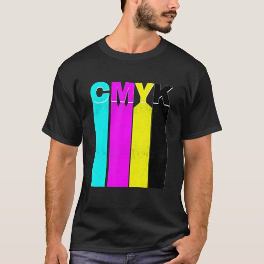 CMYK Graphic er Video Editor Colors T-Shirt (Vorderseite)