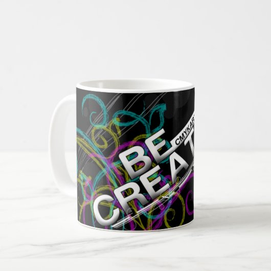 CMYK IST KREATIV KAFFEETASSE (Vorderseite Links)