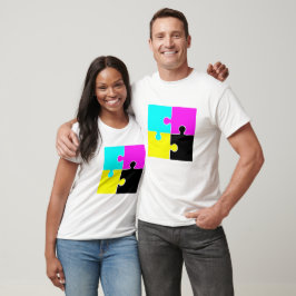 CMYK Jigsaw Pieces T-Shirt
