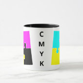 CMYK Jigsaw Pieces Tasse (Zentrum)