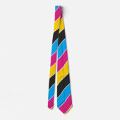 CMYK-Krawatte (gebogen) Grafikdesign/Drucker Mode Krawatte (Rückseite)