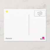 CMYK Pixel Herz-Postkarte Postkarte (Rückseite)