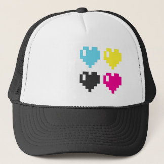 CMYK Pixel-Herzkappe Truckerkappe