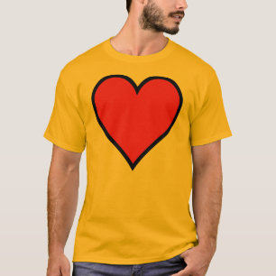CMYK rotes Herz mit schwarzem GrenzT - Shirt