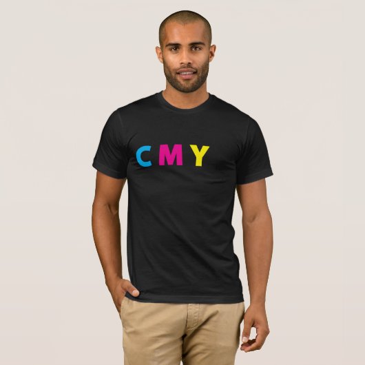 CMYK Shirt - lustiger schwarzer Text (Vorne ganz)
