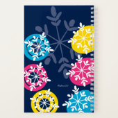 CMYK Snowflakes on Blue Notizblock (Rückseite)