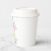 CMYK Snowflakes Pappbecher (Links)