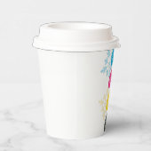 CMYK Snowflakes Pappbecher (Rechts)