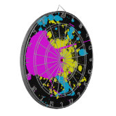 CMYK Splash Dartscheibe (Vorderseite Links)
