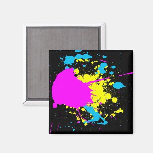CMYK Splash Magnet (Vorderseite/Rückseite)