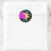 CMYK Splash Runder Aufkleber (Tasche)