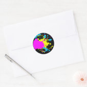 CMYK Splash Runder Aufkleber (Umschlag)