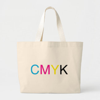 CMYK Text Jumbo Stoffbeutel