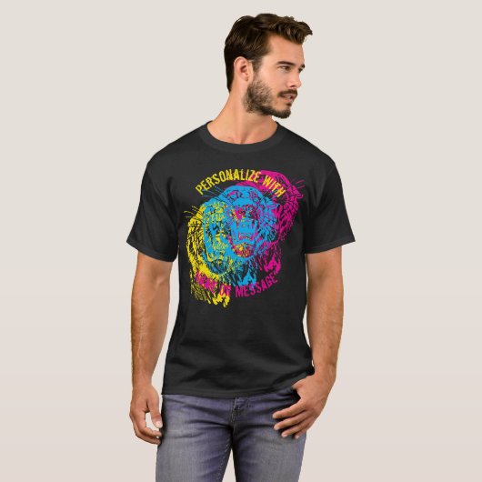 CMYK Tiger Retro T-Shirt (Vorne ganz)