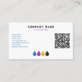CMYK-Tinte für Druckdienste - Geschäftskarte wird  Visitenkarte (Vorderseite)