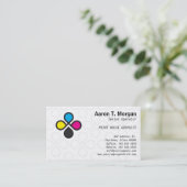 CMYK-Tintentropfen Visitenkarte (Stehend Vorderseite)