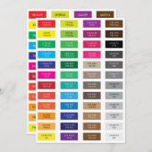 CMYK- und Hex-Code-Farbbeispiele (Vorne/Hinten)