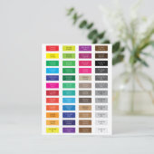 CMYK- und Hex-Code-Farbbeispiele (Stehend Vorderseite)