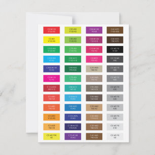 CMYK- und Hex-Code-Farbenmuster