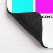 CMYK vier Farbprozeßmodell Mousepad (Ecke)