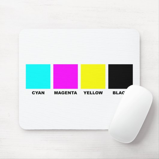 CMYK vier Farbprozeßmodell Mousepad (Mit Mouse)