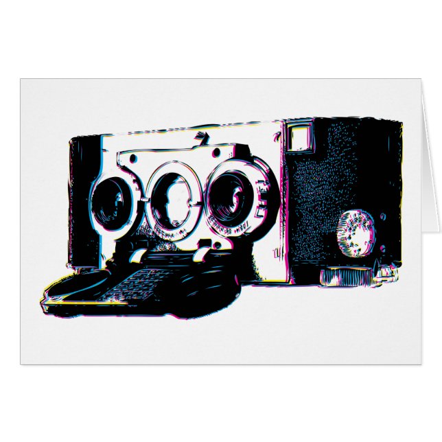 CMYK Vintag Camera Picture Pop Art (Vorderseite (Horizontal))