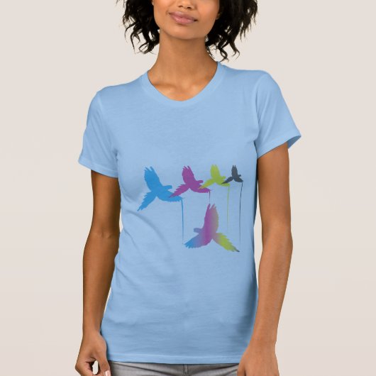 CMYK Vogel-Shirt T-Shirt (Vorderseite)