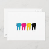 CMYK Zahn Postkarte (Vorne/Hinten)