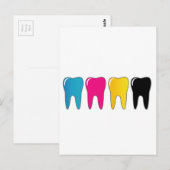 CMYK Zahn Postkarte (Vorne/Hinten)