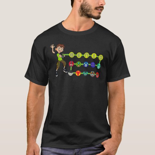 CN Ben 10 Omnitrix Alien Icons T-Shirt (Vorderseite)
