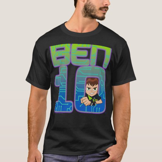 CN Ben 10 Simple Portrait Logo T-Shirt (Vorderseite)