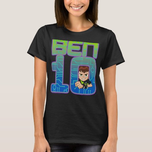 CN Ben 10 Simple Portrait Logo T-Shirt (Vorderseite)