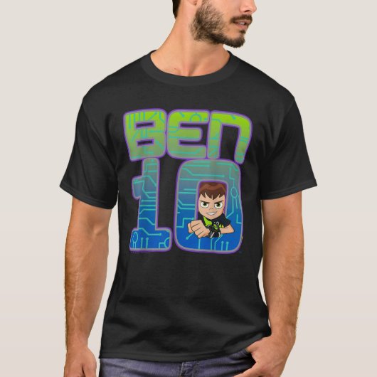 CN Ben 10 Simple Portrait Logo T-Shirt (Vorderseite)