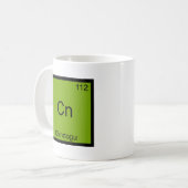 Cn - Chindogu Funny Chemistry Element Symbol T-Shi Kaffeetasse (Vorderseite Links)