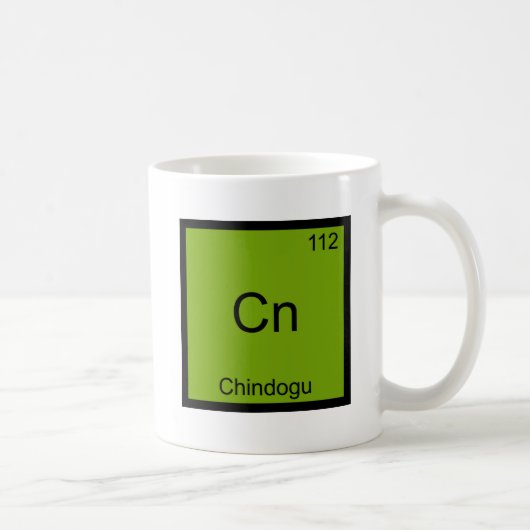 Cn - Chindogu Funny Chemistry Element Symbol T-Shi Kaffeetasse (Rechts)