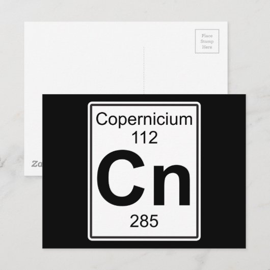 Cn - Copernicium Postkarte (Vorne/Hinten)