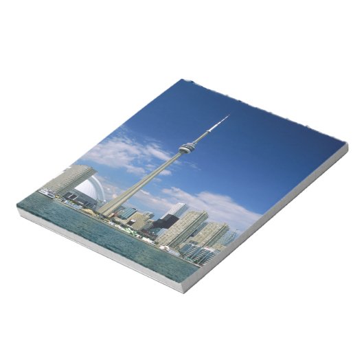 CN Tower and Skydome in Toronto, Ontario, Notizblock (Rotiert)