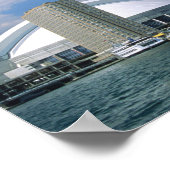 CN Tower and Skydome in Toronto, Ontario, Poster (Ecke)