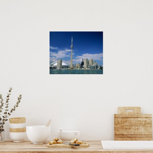 CN Tower and Skydome in Toronto, Ontario, Poster (Küche)