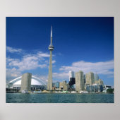 CN Tower and Skydome in Toronto, Ontario, Poster (Vorne)